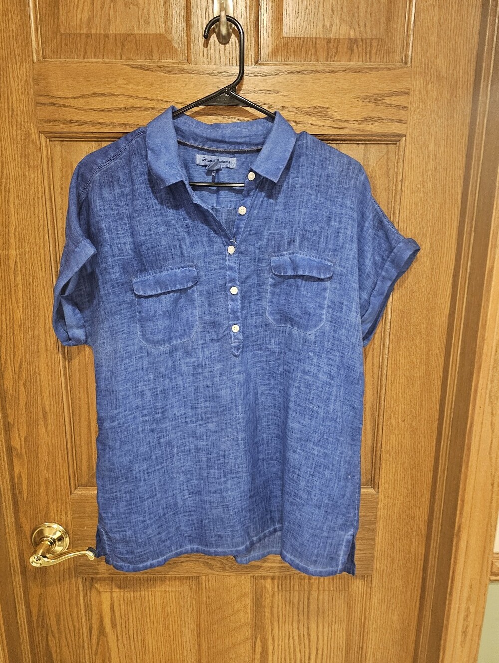 Tommy Bahama Indigo Short-Sleeve Button-Front Shirt